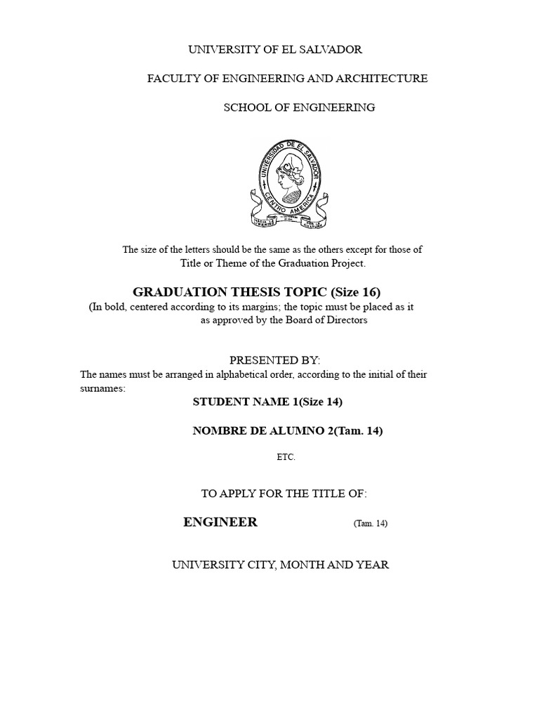 Graduation Thesis Format Guide | PDF | Thesis | Academia