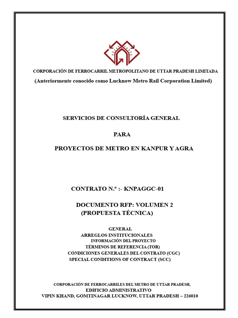 Consultoría para Proyectos de Metro en UP | PDF | Tránsito rápido | Tren