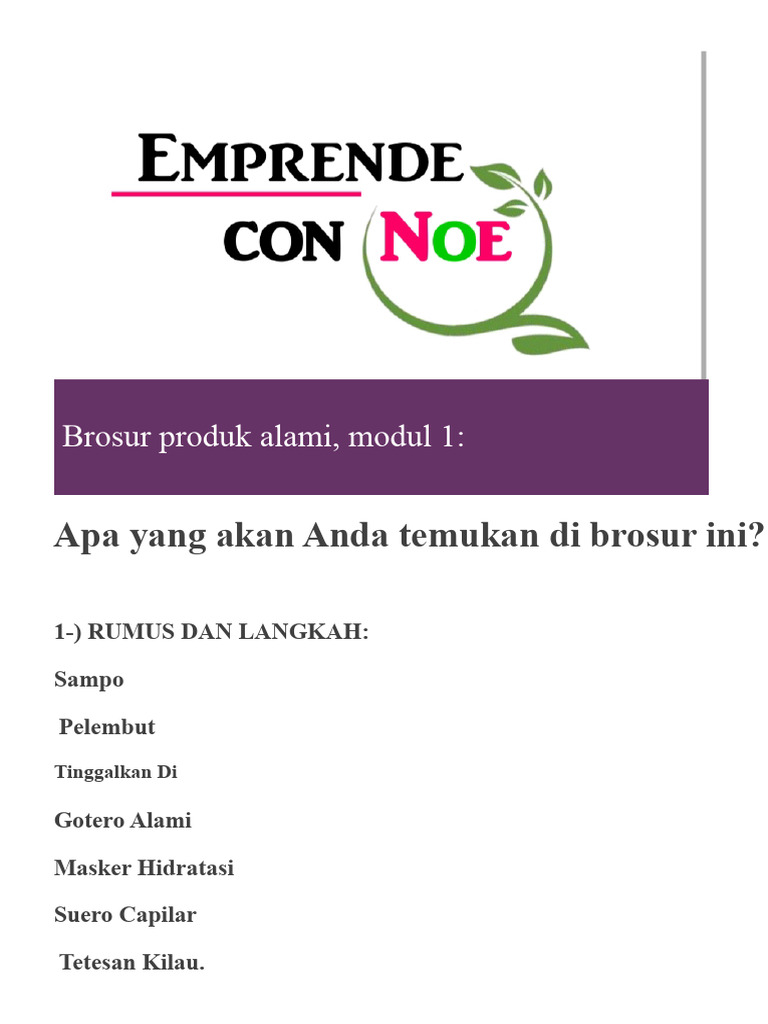 Panduan Pembuatan Produk Perawatan Alami | PDF