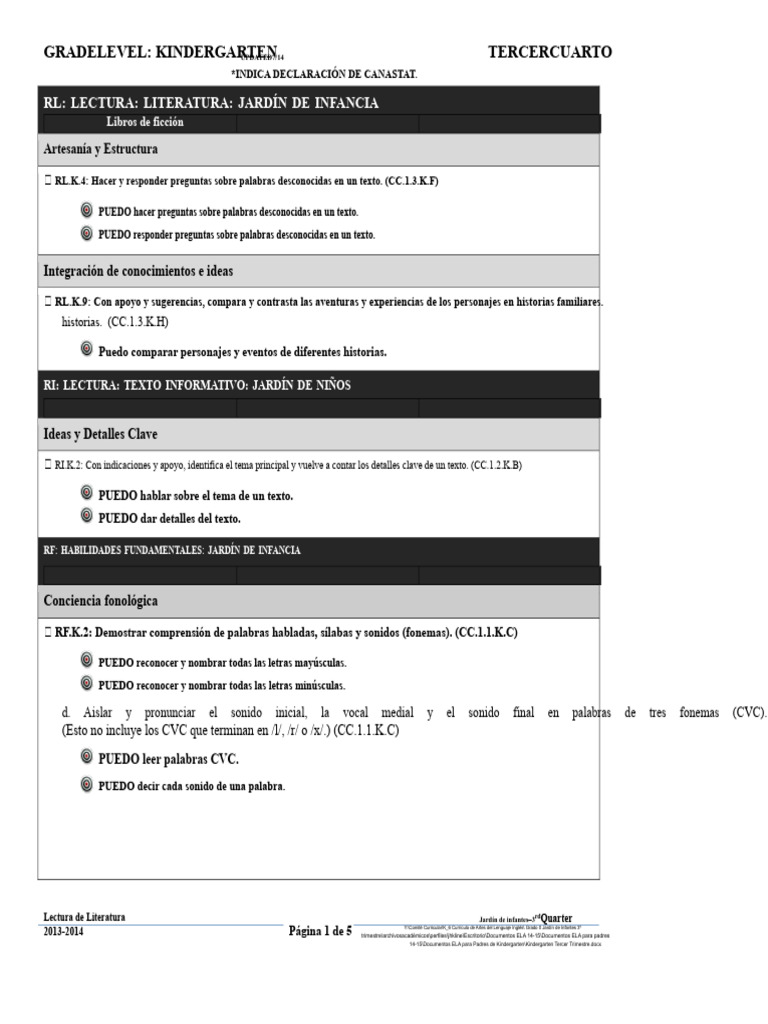 Jardín de Infantes 3er Trimestre | PDF | Educación de la primera ...