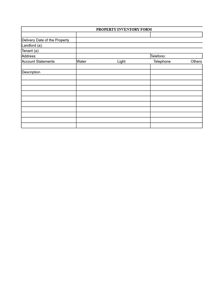 RENTAL PROPERTY INVENTORY FORM | PDF