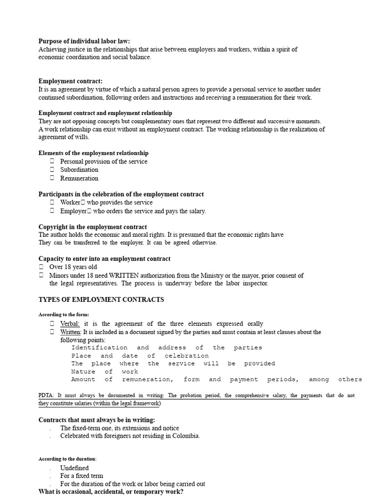 Understanding Employment Contracts and Rights | PDF | Employment | Salary