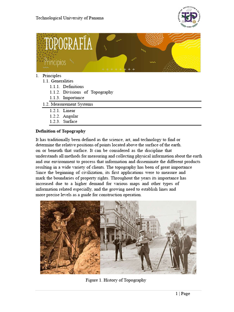 Overview of Topography Principles and Practices | PDF | Surveying ...