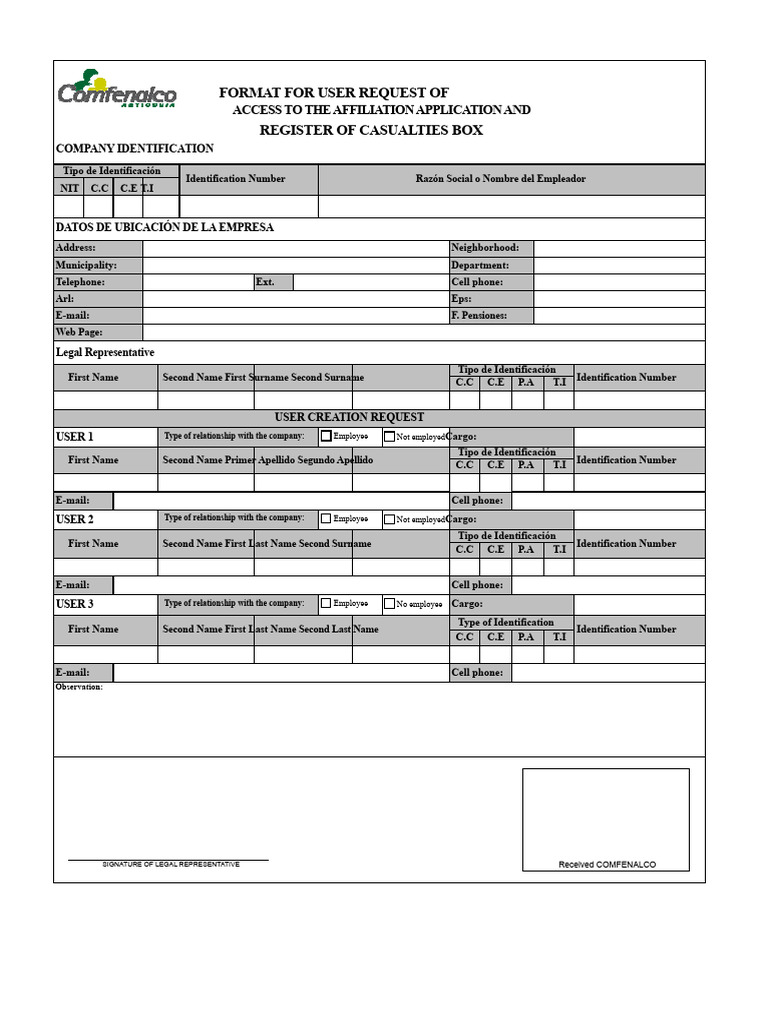 Format For AYRNC User Request | PDF | Service Industries | Telephony
