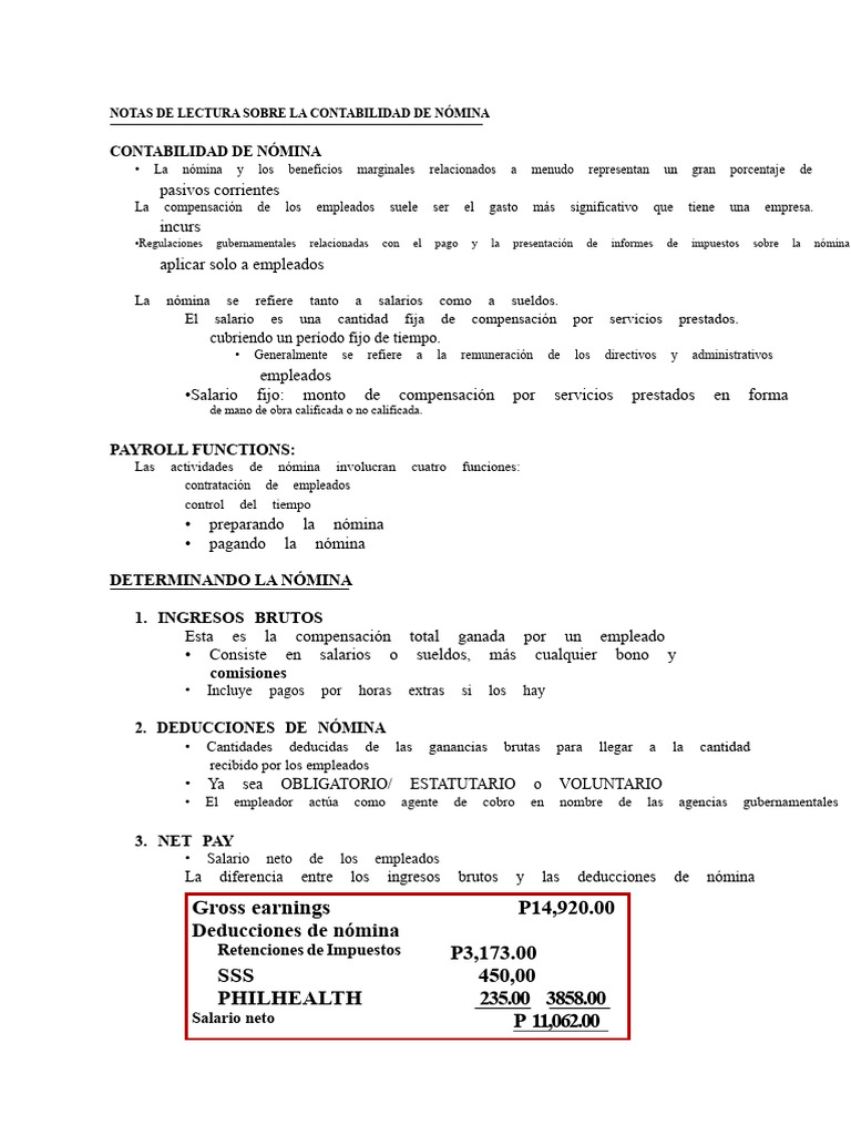 Guía Completa de Contabilidad de Nómina | PDF | Cheque de pago | Salario