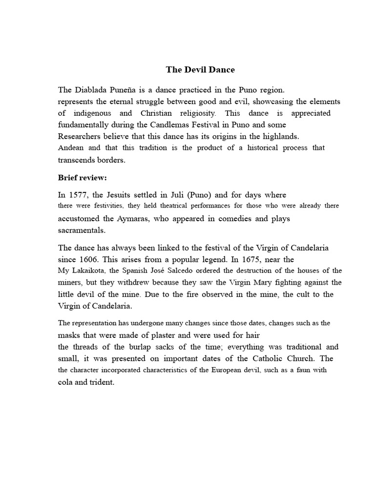 The Devil Dance | PDF