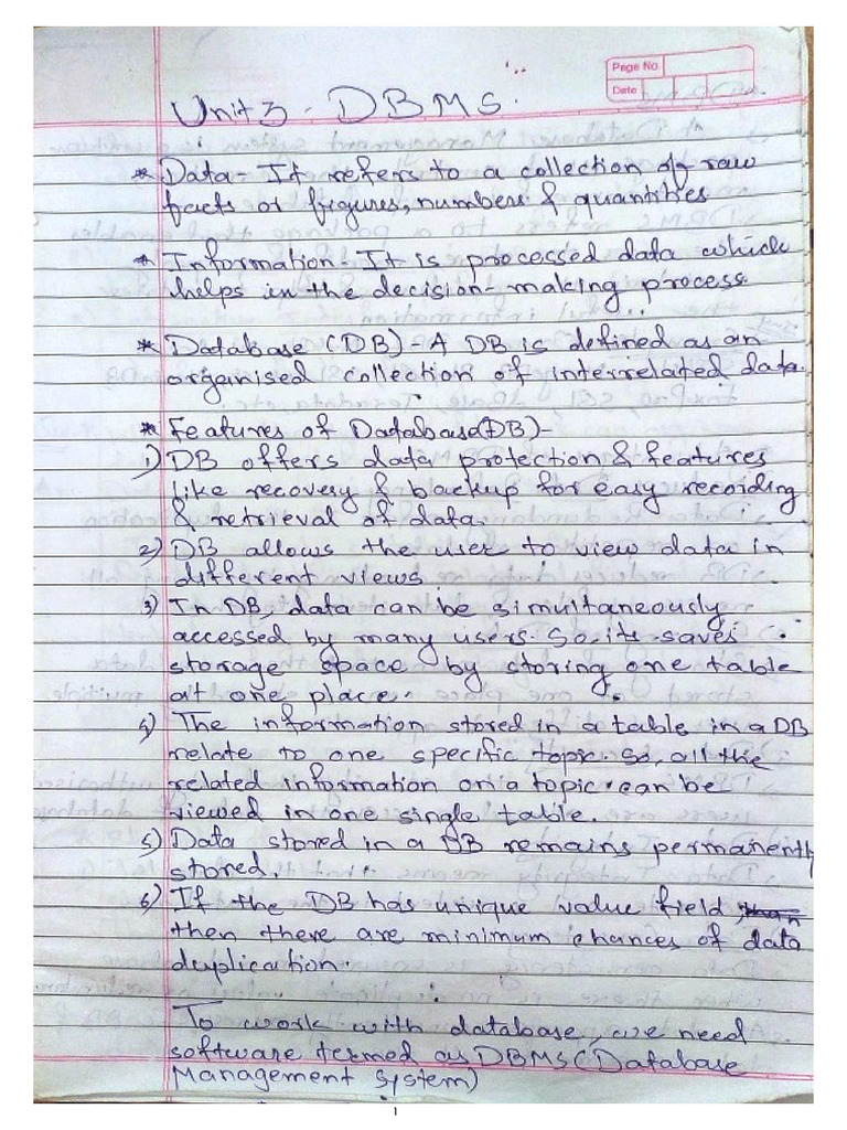 Part B - Unit 3.DBMS Notes | PDF