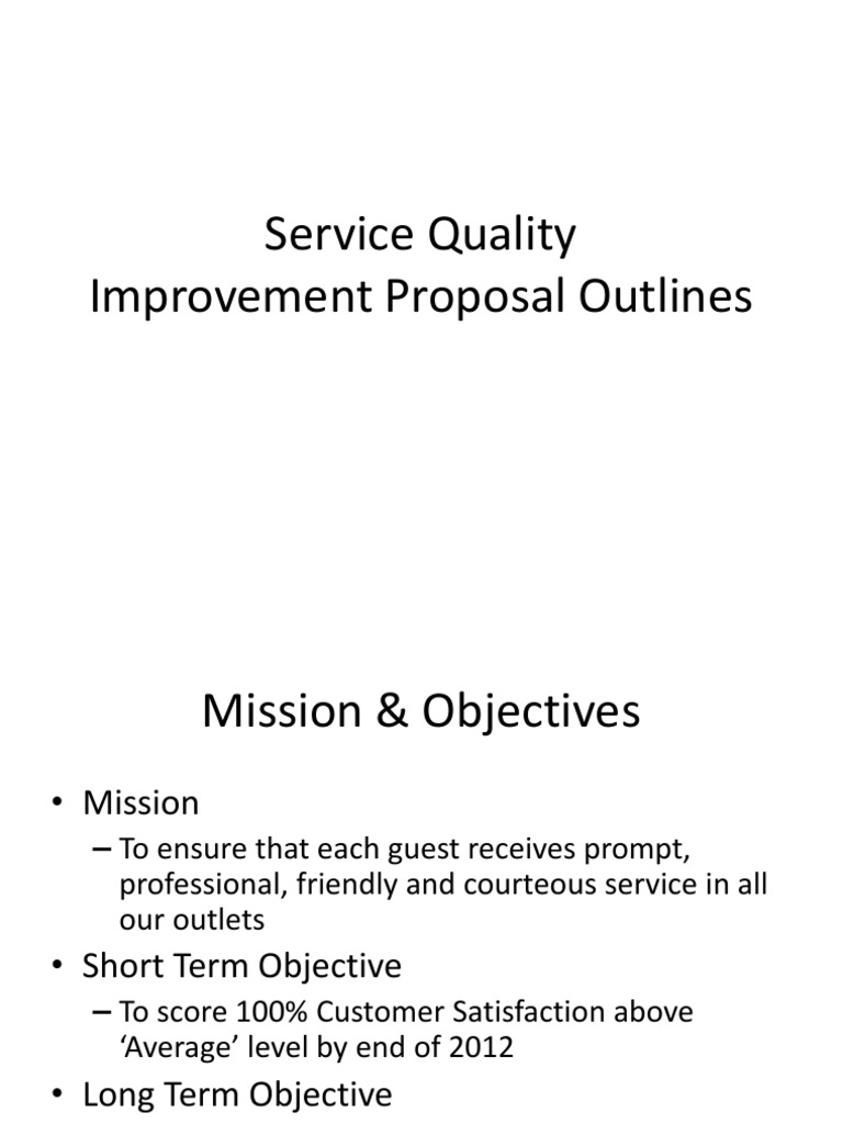 Service Quality Improvement Proposal | PDF