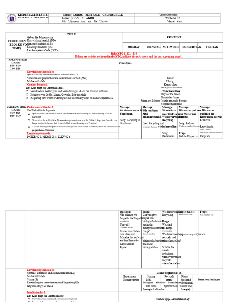 DLL Woche 32 LCES | PDF
