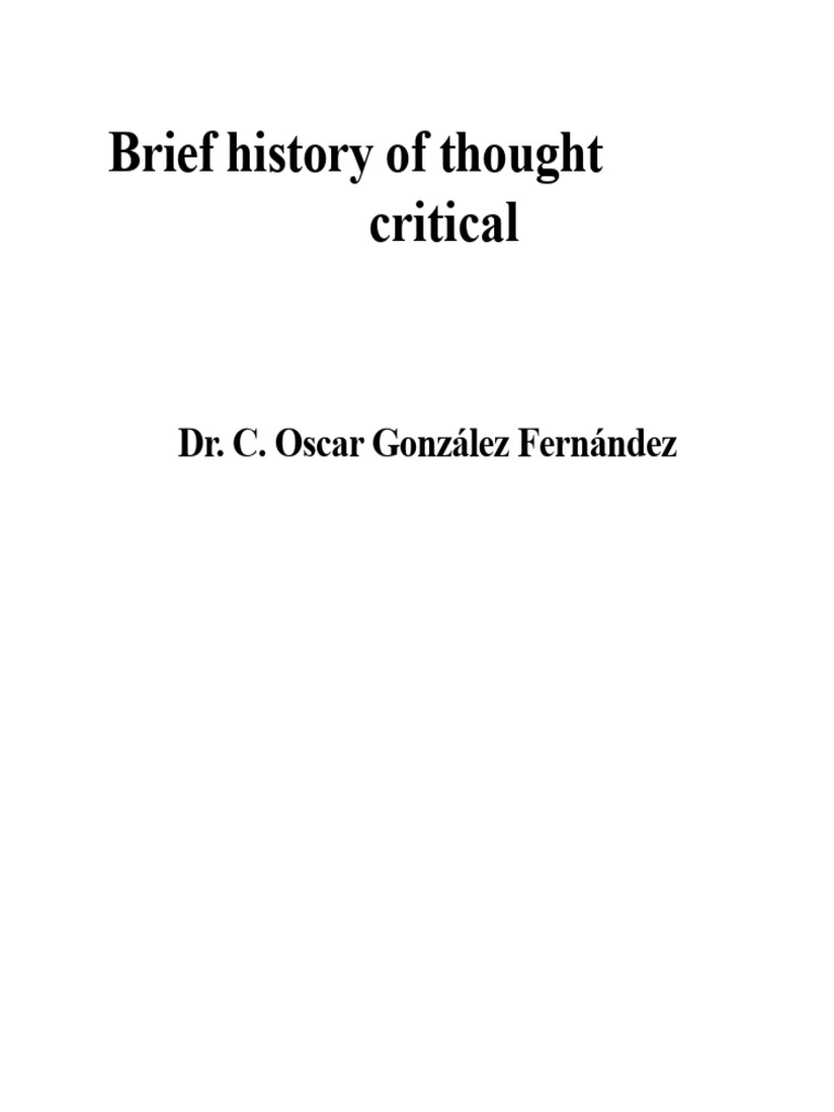 Evolution of Critical Thinking History | PDF | Critical Thinking | Thought