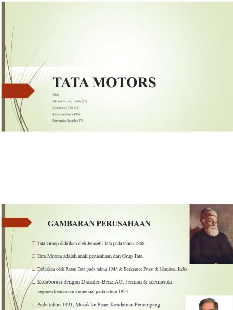 Profil dan Strategi Tata Motors | PDF