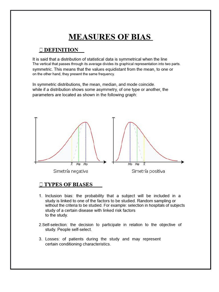 Understanding Bias and Kurtosis Measures | PDF | Statistical Theory ...
