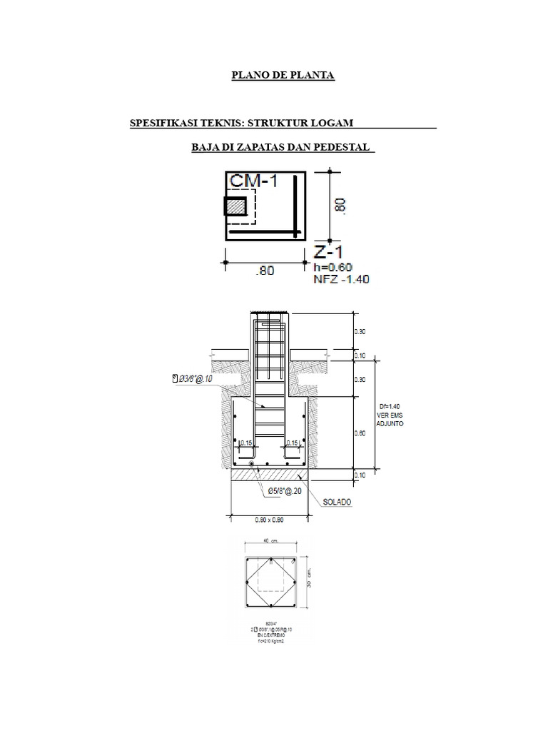 Detail Sepatu Kolom C | PDF