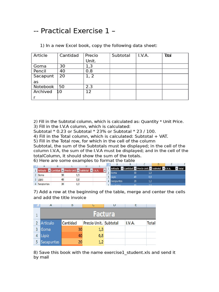 Excel Practices High School 1 | PDF | Microsoft Excel | Energy Development
