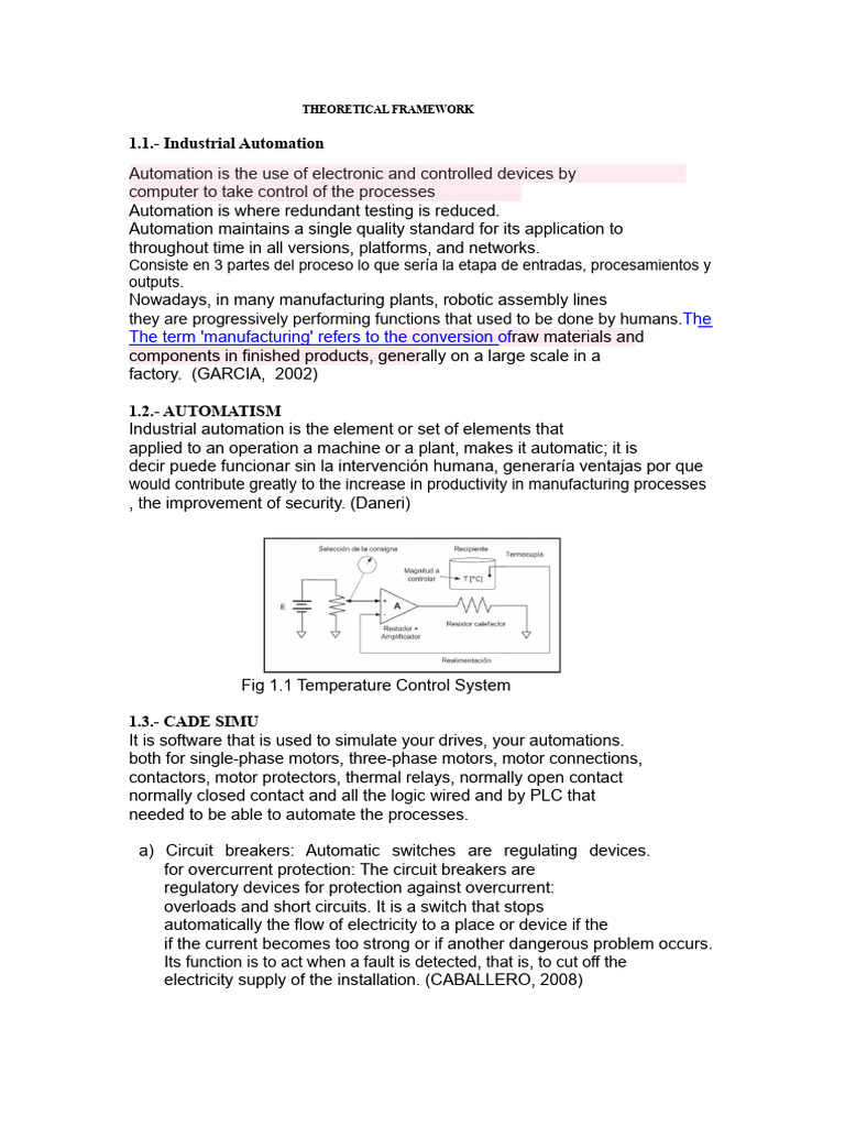 Theoretical Framework Automation 1 | PDF | Automation | Relay