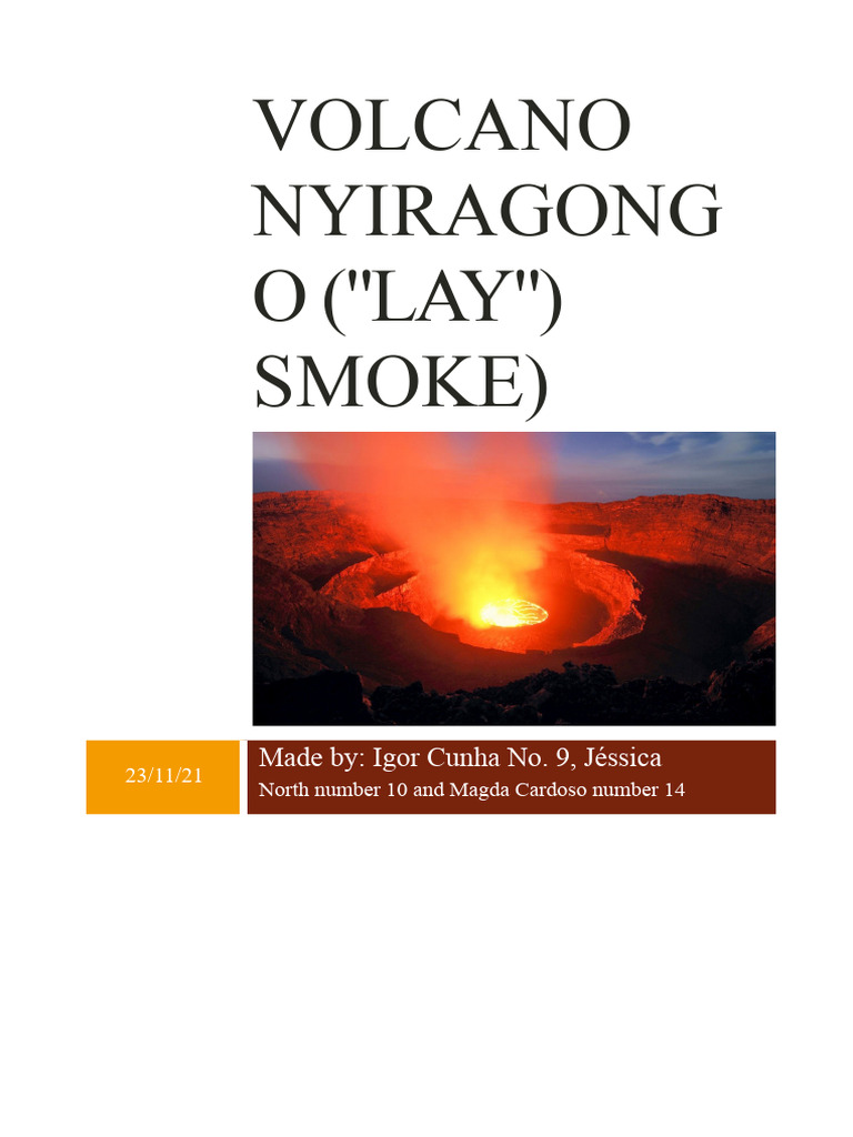 Nyiragongo Volcano (research paper) 1 | PDF | Volcano | Lava