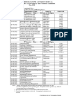Date Sheet MBA 2 Year 2nd & 4th Sem