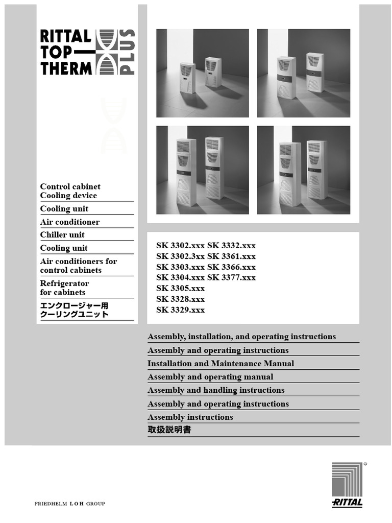 RITTAL Cabinet Cooler Assembly Guide | PDF | Refrigerator | Switch
