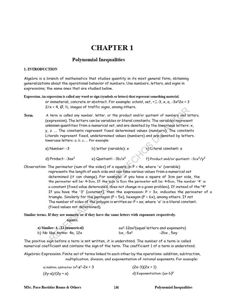 Inequalities - 1 | PDF | Polynomial | Exponentiation