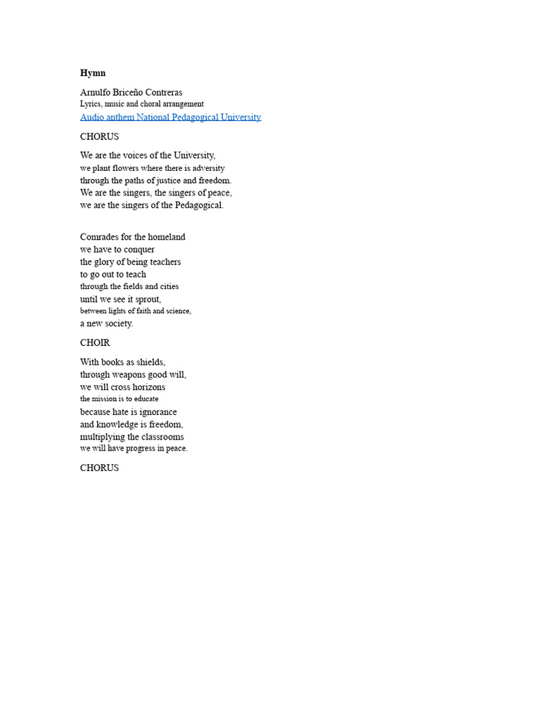 Hymn | PDF | Pedagogy | Choir