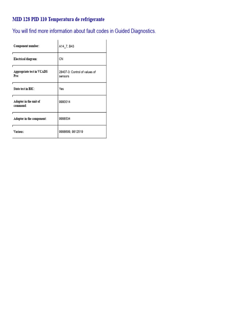 Coolant Temperature Sensor Diagnostics | PDF | Electrical Connector ...