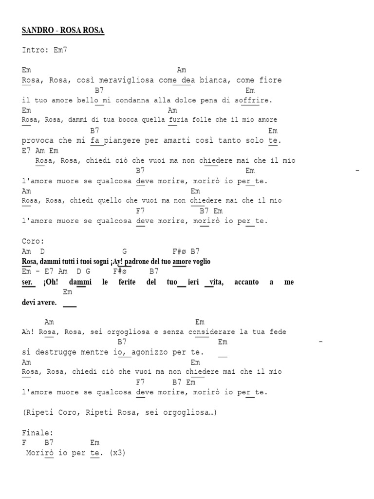 Sandro - Rosa, Rosa | PDF