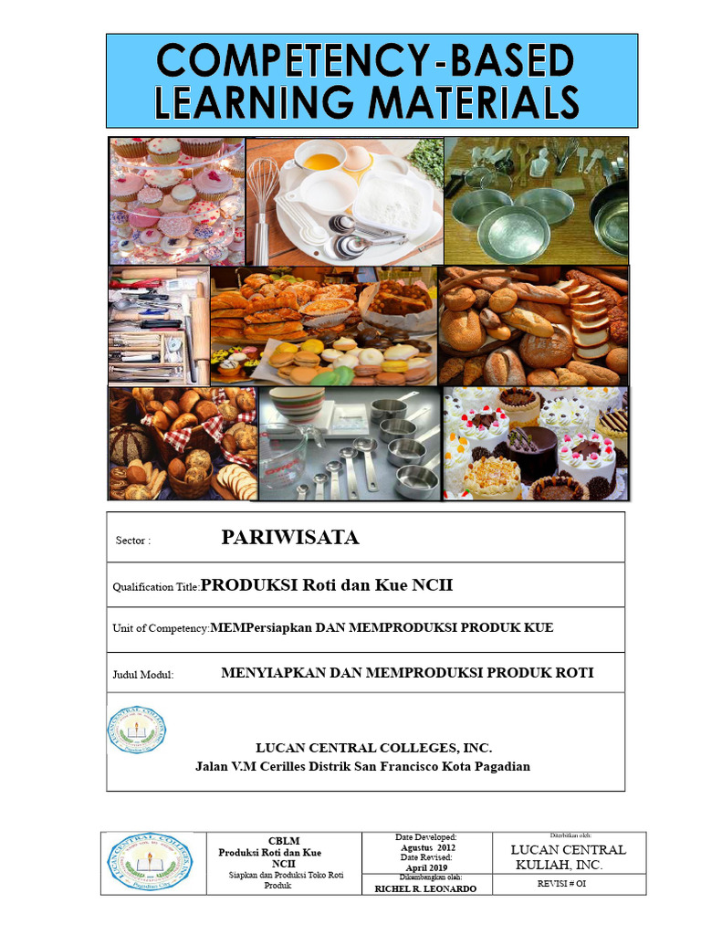Panduan Produksi Roti dan Kue NCII | PDF