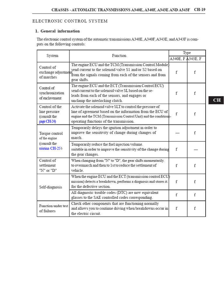 General Information: Electronic Control System | PDF | Automatic ...