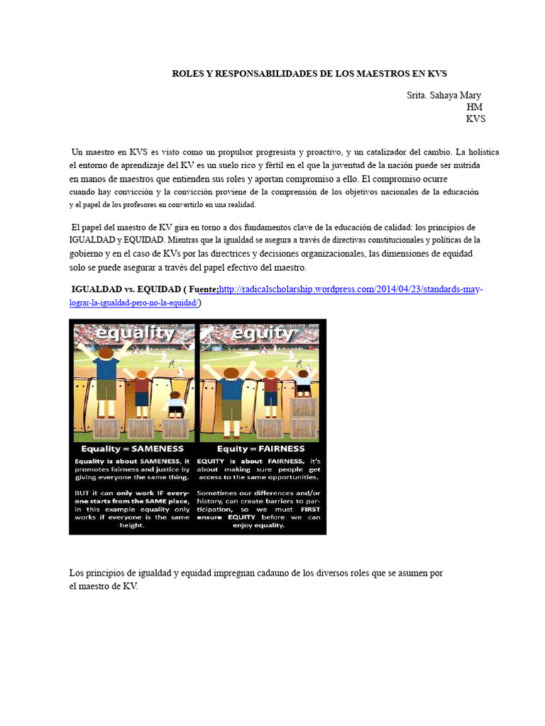 Roles Clave de Maestros en KVS | PDF | Maestros | Plan de estudios
