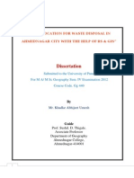 Dissertation: "Ideal Location For Waste Disposal in Ahmednagar City With The Help of Rs & Gis"