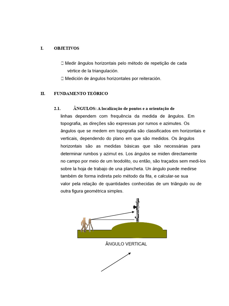 Medição de Ângulos Horizontais em Topografia | PDF | Polígono | Ângulo