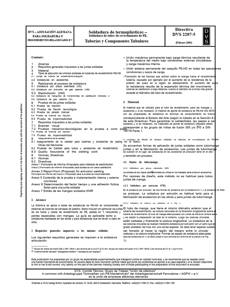 DVS 2207-5 | PDF | Soldadura | Construcción