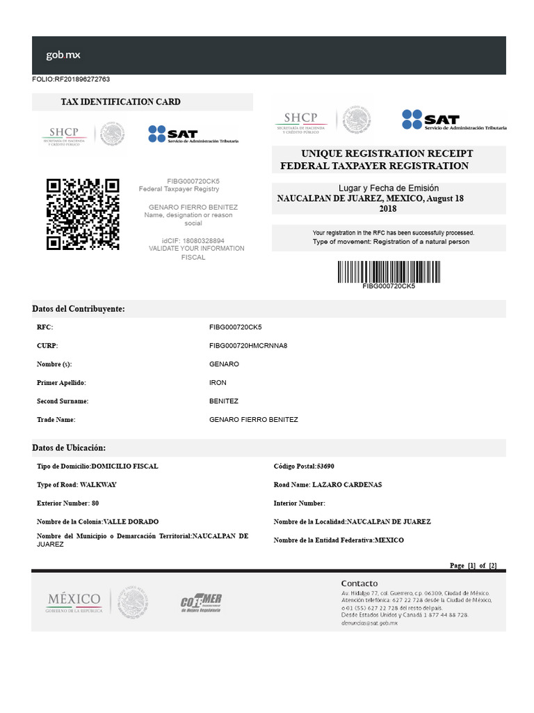 RFC Format | PDF | Taxes | Government Finances