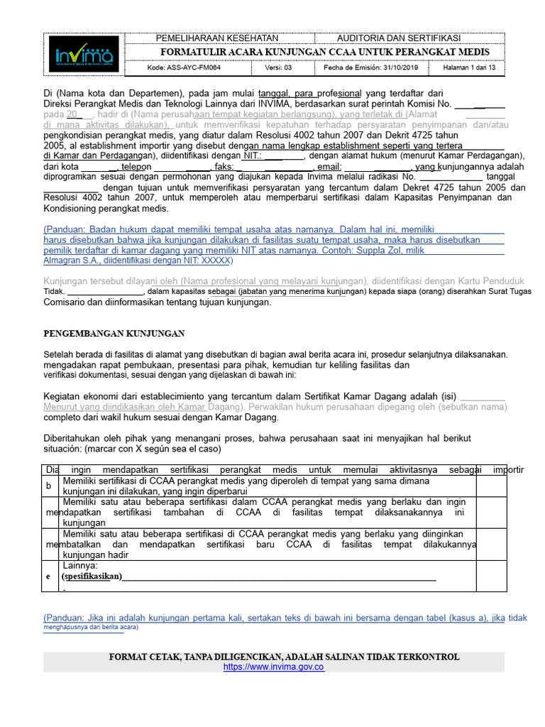 Ass Ayc Fm064 Acta Ccaa | PDF