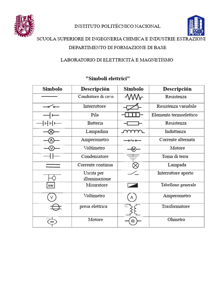Simboli Elettrici | PDF