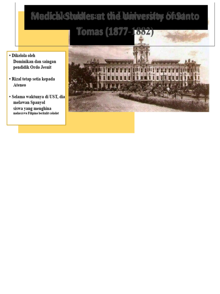 Rizal di UST: Perjuangan dan Karya Sastra | PDF