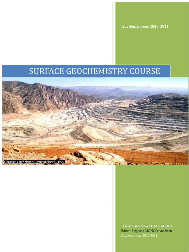 Surface Geochemistry Course | PDF | Ion | Chemical Bond