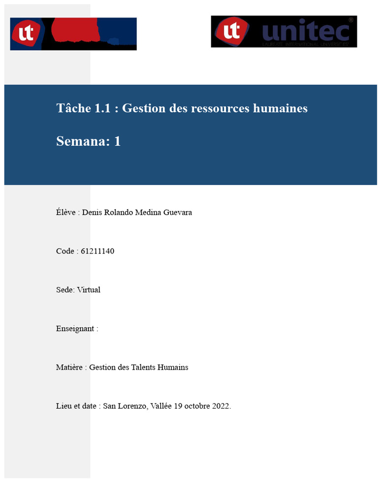 Gestion Des Ressources Humaines Efficace PDF Gestion Des Ressources 
