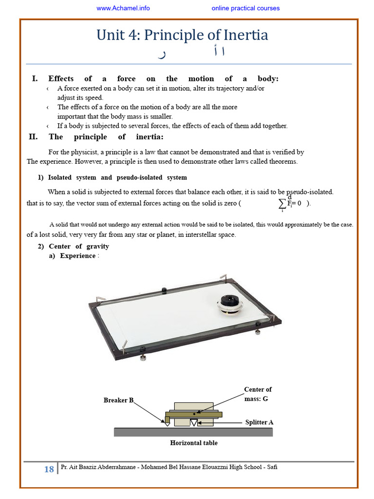Center of Inertia | PDF | Force | Mechanical Engineering
