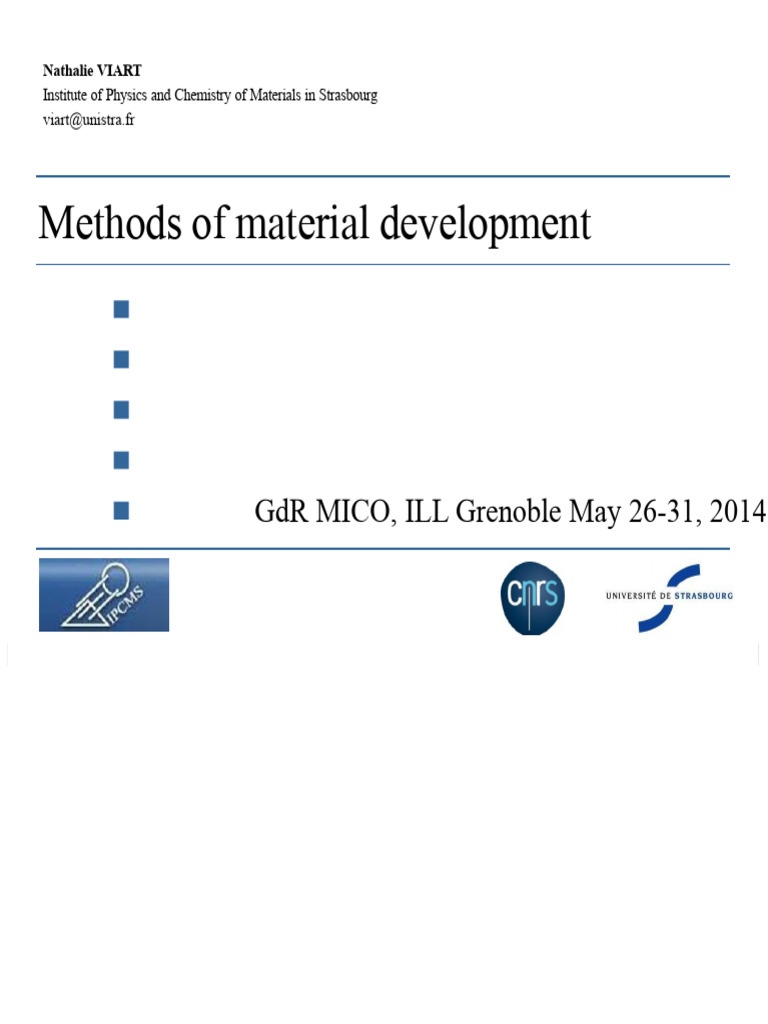 Material Development Methods Overview | PDF | Sintering | Hydroxide