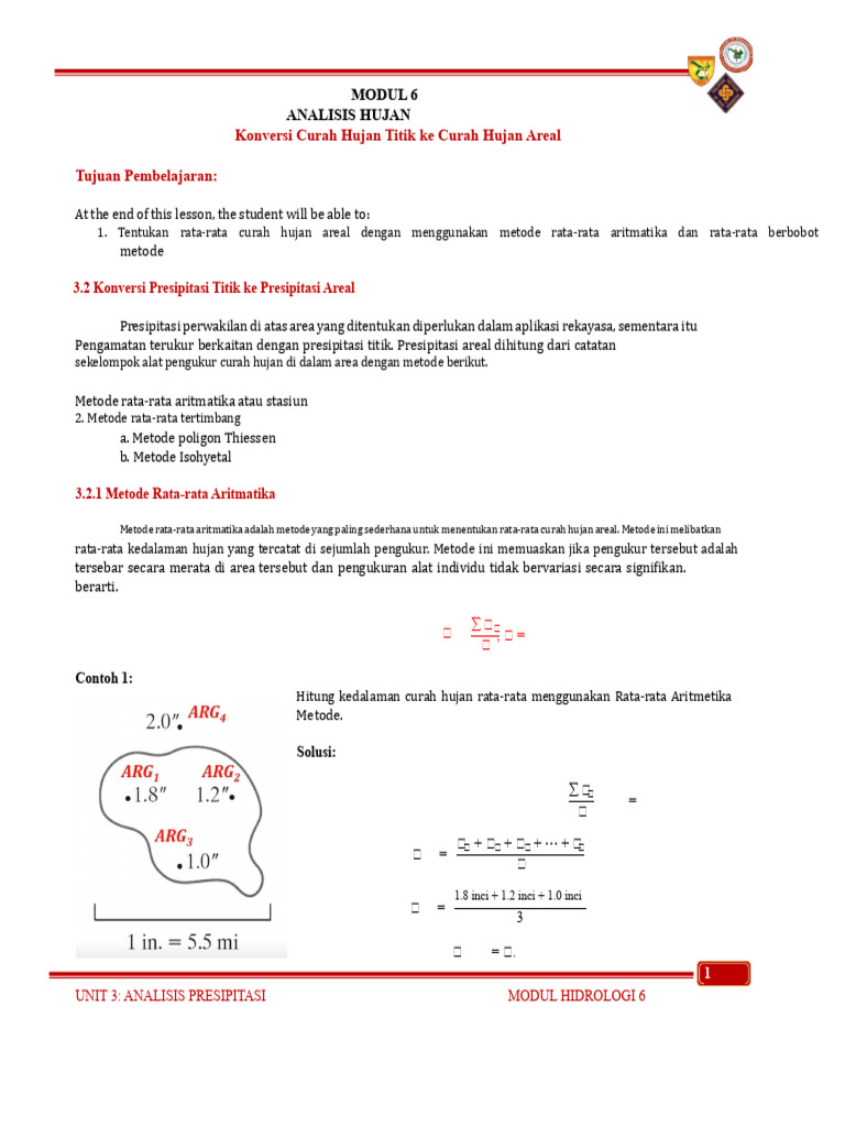 Analisis Curah Hujan Areal dan Metode | PDF