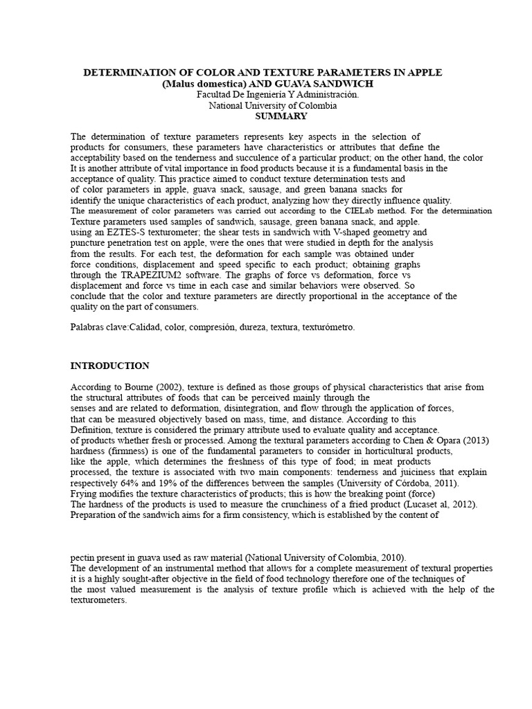 Color and Texture in Apple | PDF | Apple | Deformation (Engineering)