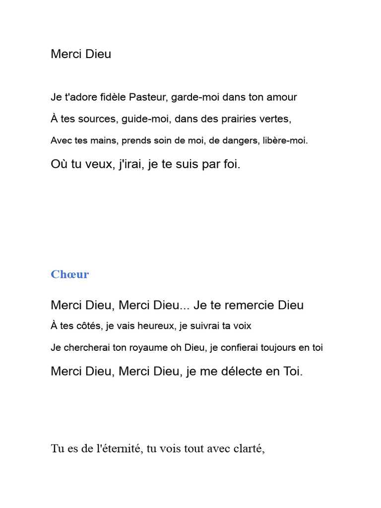 Louange et confiance en Dieu | PDF