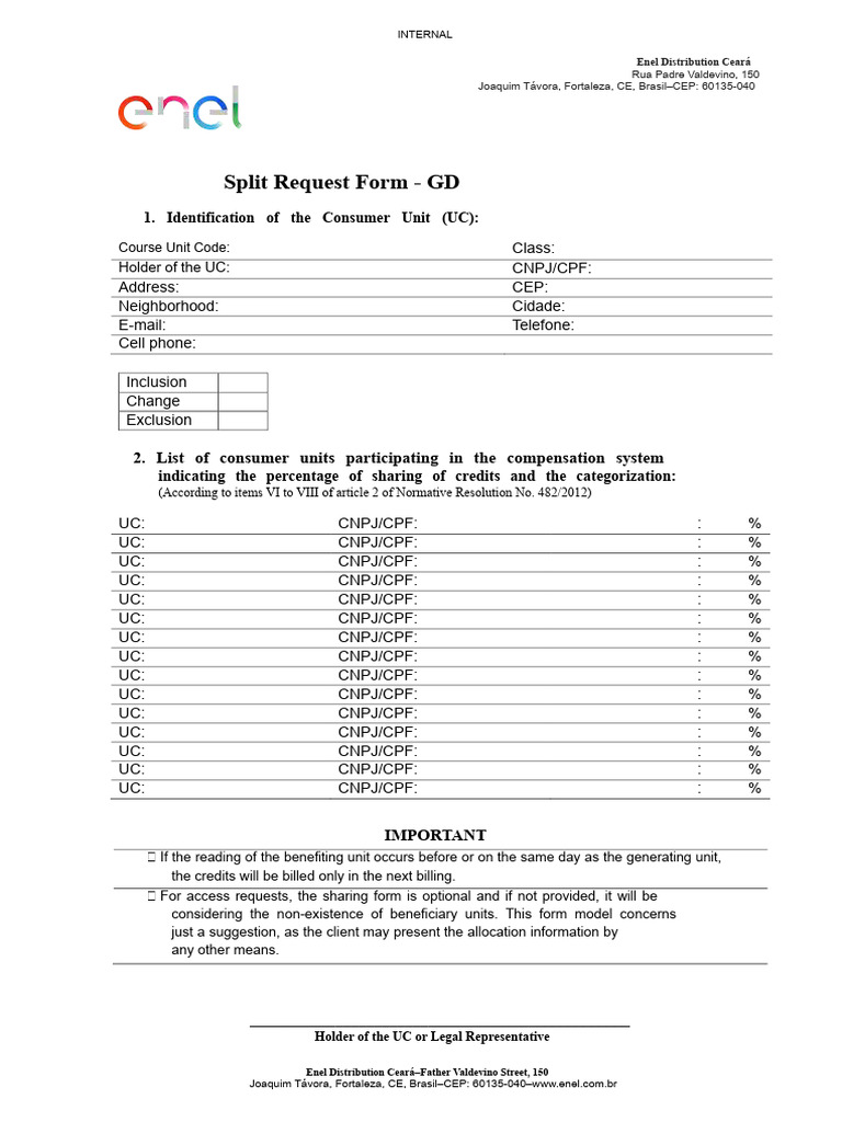 Ceará Distribution Form | PDF
