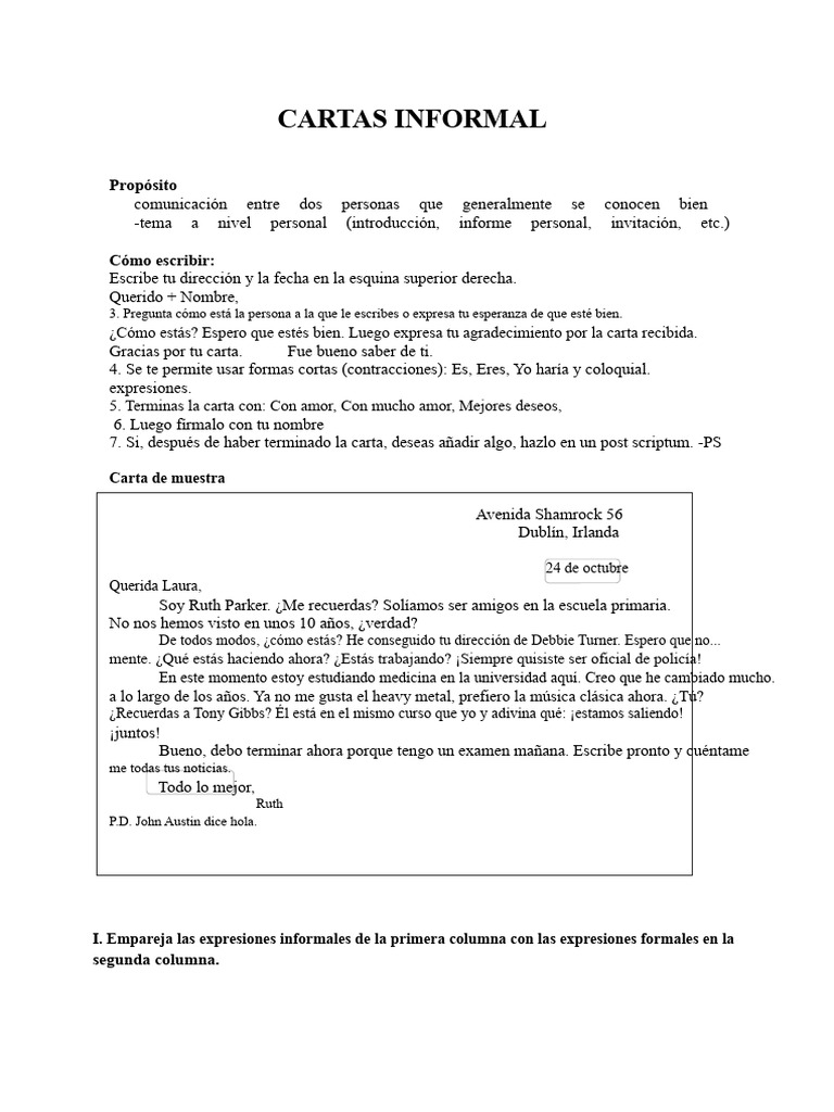 Carta Informal | PDF | Amor