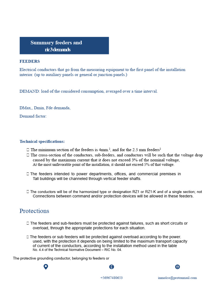 Summary of Feeders and Demands Ric 3 | PDF | Electrical Conductor ...
