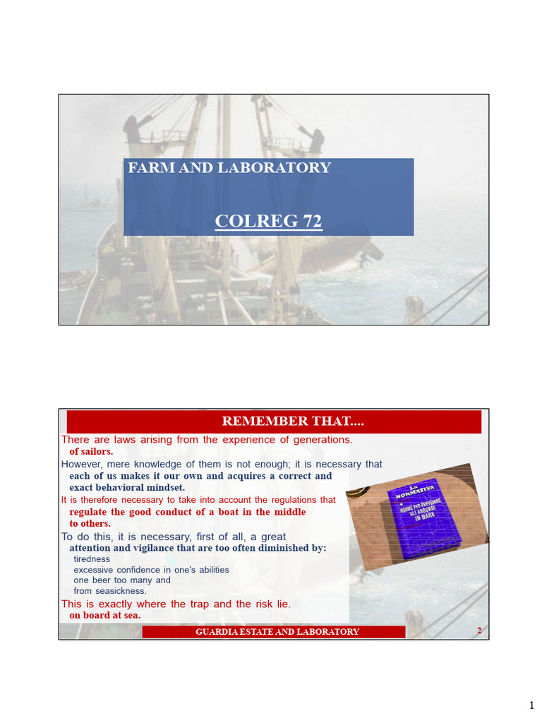 COLREGS | PDF | Radar | Ships