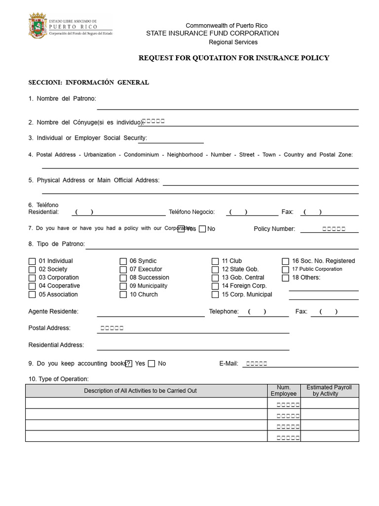 Request For Quotation For Insurance Policy 65583 | PDF