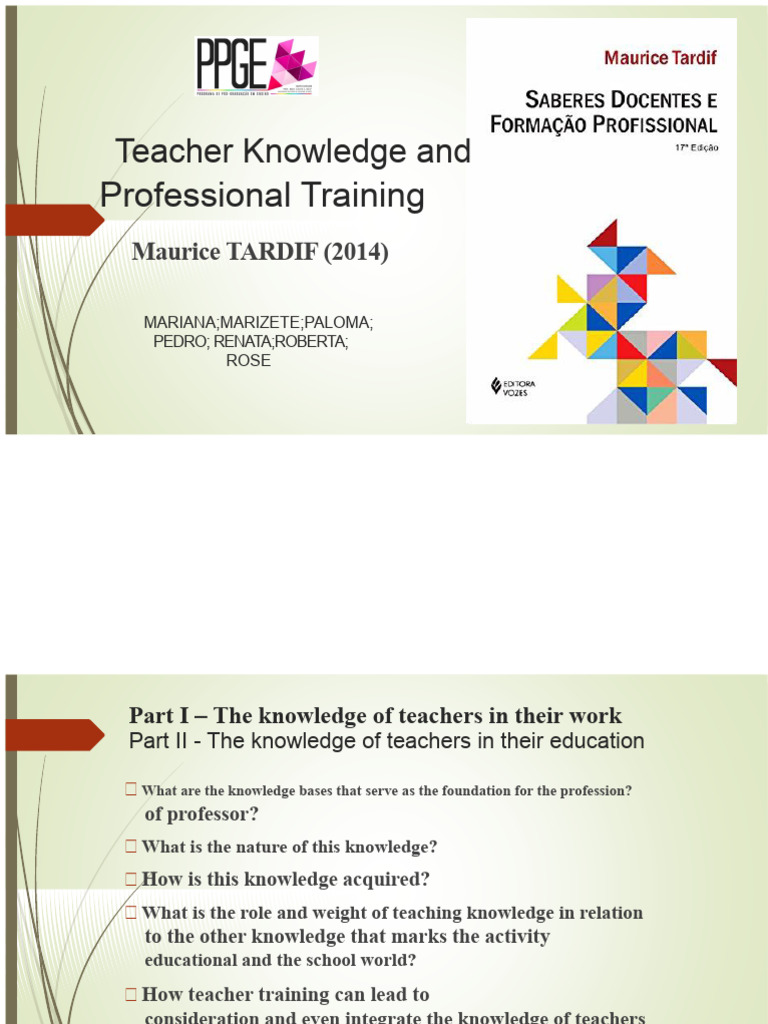 Understanding Teacher Knowledge and Training | PDF | Knowledge | Pedagogy