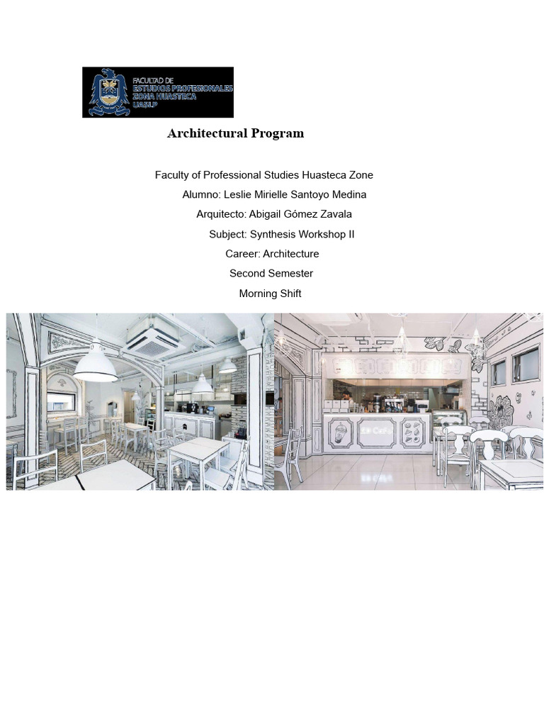 Architectural Program for Café Design | PDF | Home | Interior Design